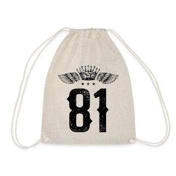 81 Number crown - Drawstring Bag - nature - Front