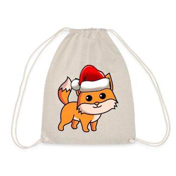 Fuchs Comic Weihnachten - Turnbeutel - Natur - Vorne