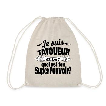 je suis tatoueur - Sac de sport léger - nature - Devant