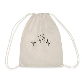 music_beat_2__f1 - Drawstring Bag - nature - Front