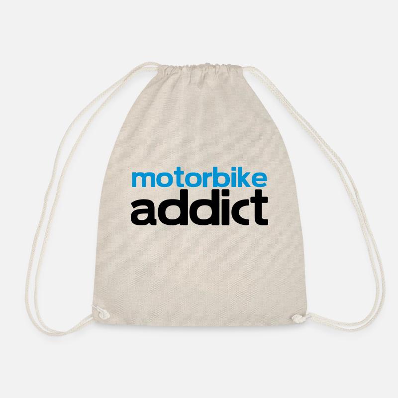 motorbike addict - Drawstring Bag - nature
