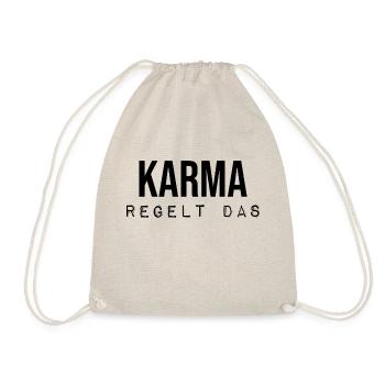 Karma regelt das Spruch lustig Inspiration - Turnbeutel - Natur - Vorne