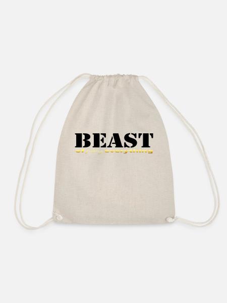 Beast everything black - Drawstring Bag - nature
