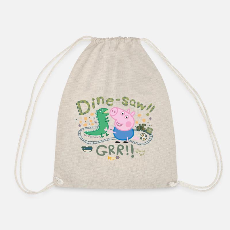 Peppa Wutz Dine-Saw Dino Dinosaurier - Turnbeutel - Natur