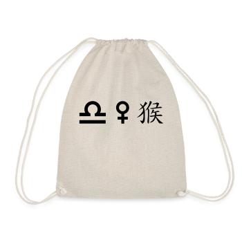 Libra Venus Monkey - Drawstring Bag - nature - Front