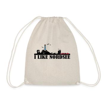 I like North Sea Silhouette - Drawstring Bag - nature - Front