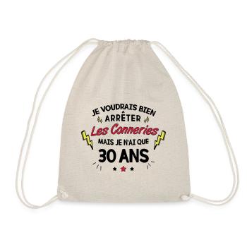 30 ans - Conneries - Sac de sport léger - nature - Devant