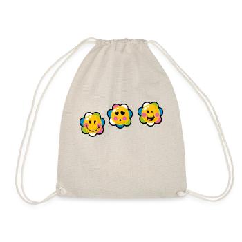 Smiley Kawaii Flower - Sac de sport léger - nature - Devant