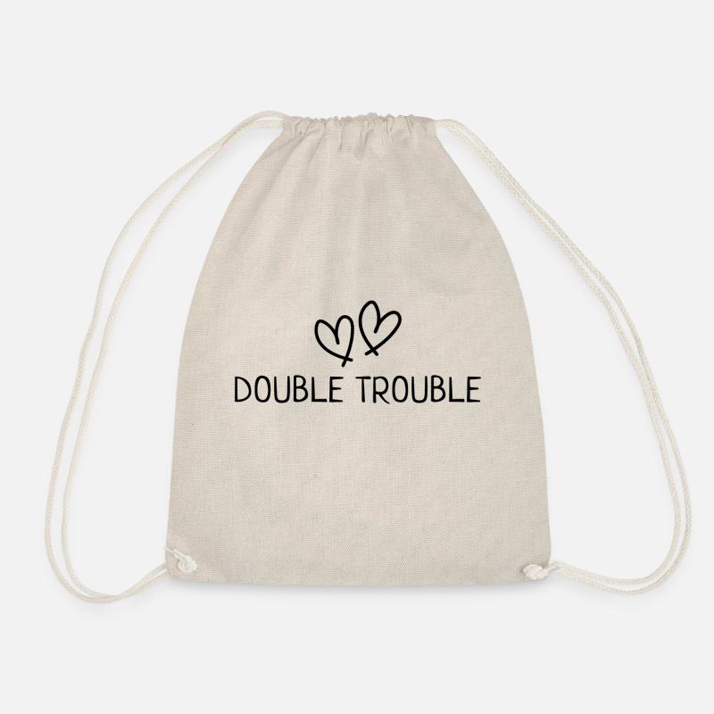 Double Trouble - Twins - Turnbeutel - Natur