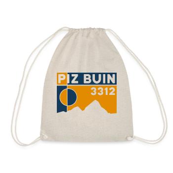 Berg Piz Buin Bergtour Tour Souvenir Andenken - Turnbeutel - Natur - Vorne