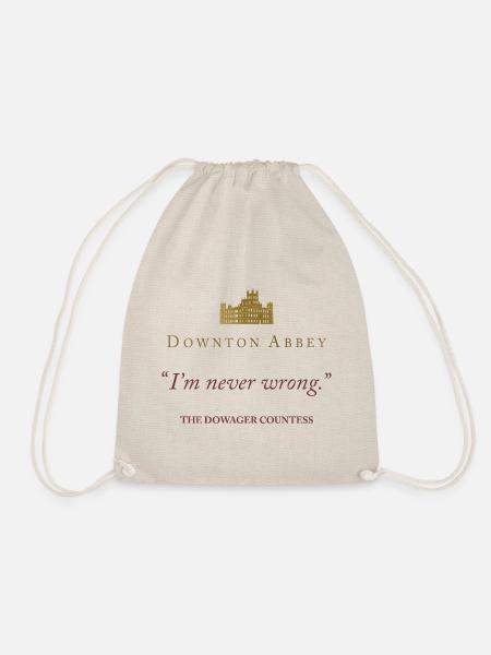 Downton Abbey I'm Never Wrong The Dowager Countess - Drawstring Bag - nature