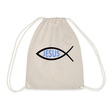 Symbole du poisson de Jésus - Sac de sport léger - nature - Devant