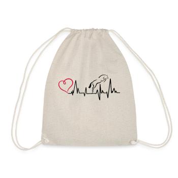 Heartbeat Herzschlag Springpferd - Turnbeutel - Natur - Vorne
