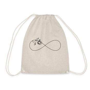 Simple infinity symbol Infinity with flower - Drawstring Bag - nature - Front