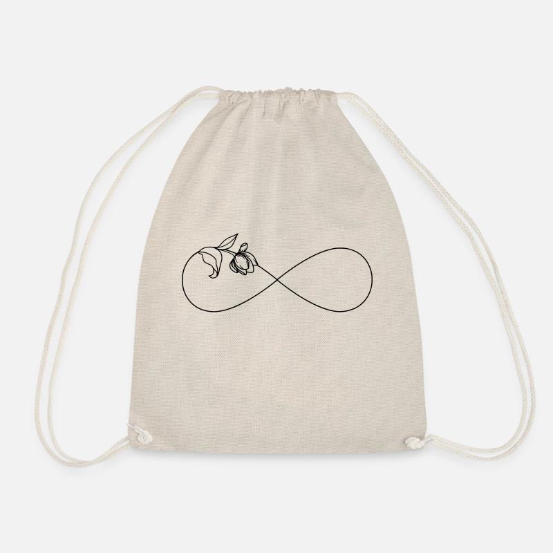 Symbole de l'infini simple Infinity avec fleur - Sac de sport léger - nature