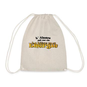 L Alsace est ma Vie La bière mon énergie - Sac de sport léger - nature - Devant