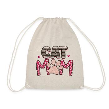 Cat Mom - Drawstring Bag - nature - Front