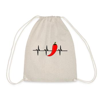 chilli heartbeat - Drawstring Bag - nature - Front
