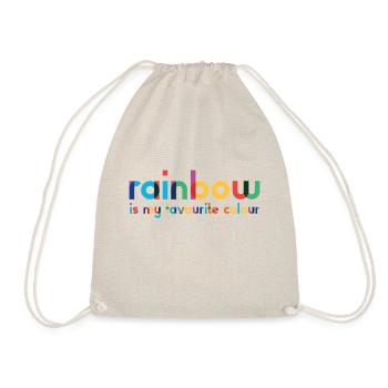 Rainbow - Favorite Color - Typography - Drawstring Bag - nature - Front