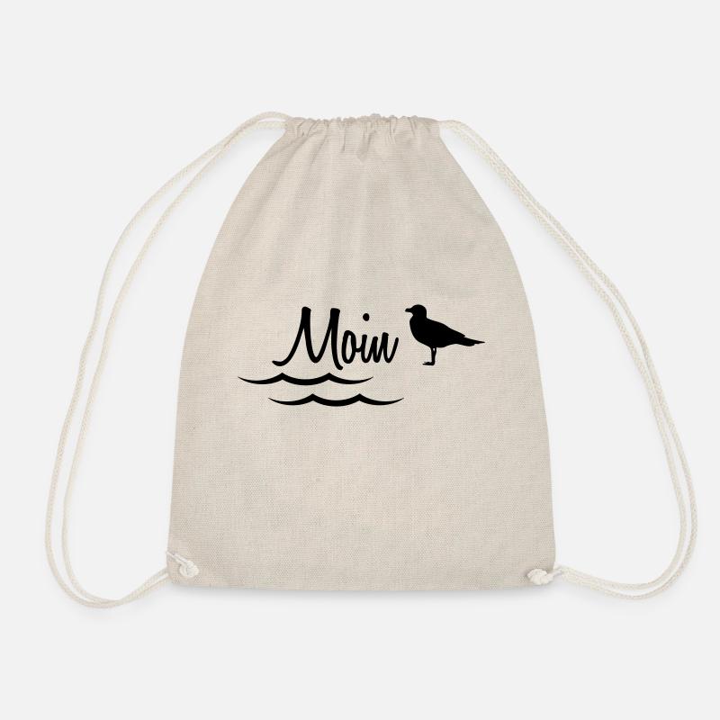 Moin mit Möwe - Turnbeutel - Natur