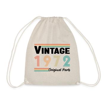 Vintage 1972 Original Parts Birthday Gift - Drawstring Bag - nature - Front