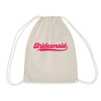Bridesmaid Retro Vintage Bachelorette Party Shirt - Turnbeutel - Natur - Vorne