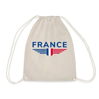 I Love France Elegance Style Design Outfits - Drawstring Bag - nature - Front