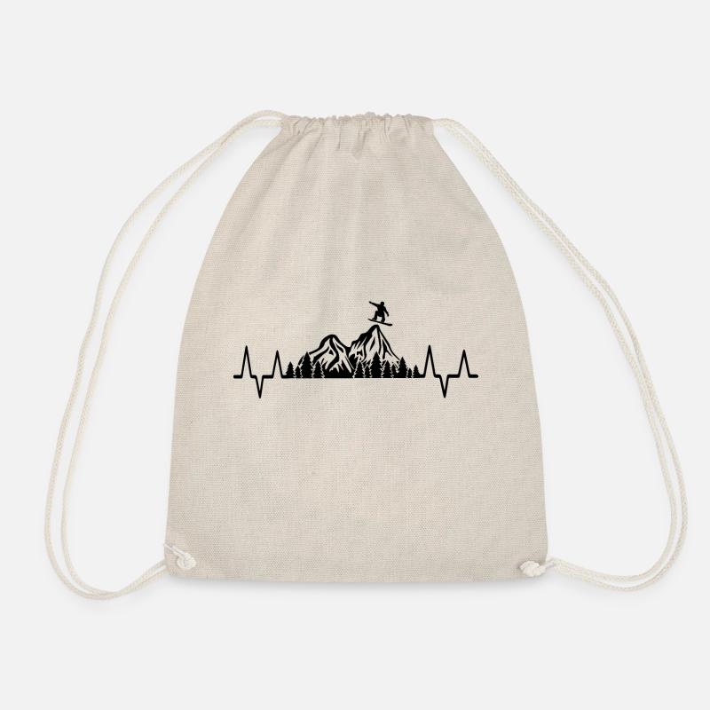 Snowboard Snowboarder - Drawstring Bag - nature