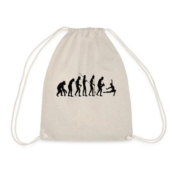 Ballett Tänzerin Evolution Tanz Ballerina Tanzkurs - Turnbeutel - Natur - Vorne