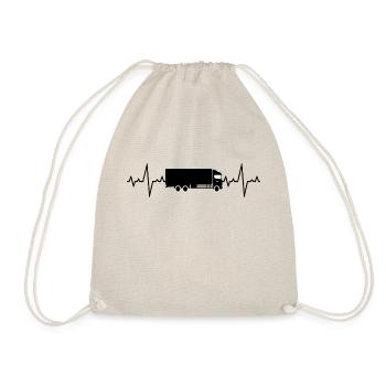 Truck Heartbeat Driver Truck Driver Truck Driver - Drawstring Bag - nature - Front