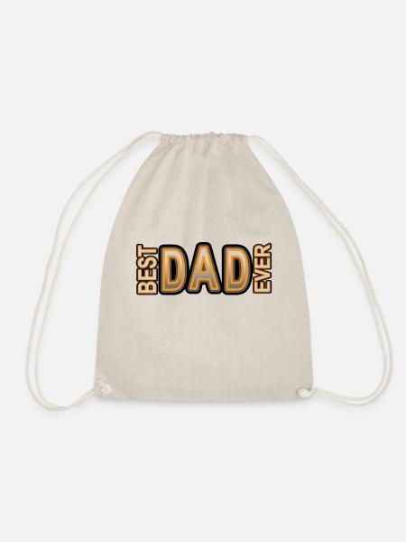 Best dad ever Mutze - Turnbeutel - Natur