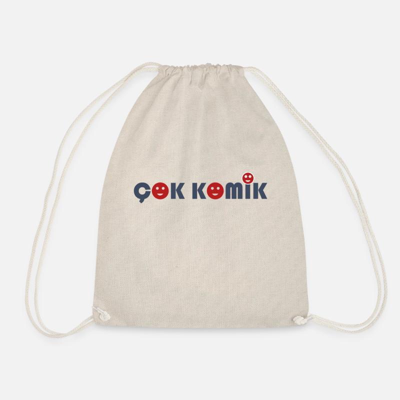cok komik 3xsmiley grey red - Turnbeutel - Natur