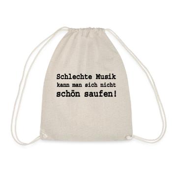 Bad musique - belle boisson! - Sac de sport léger - nature - Devant