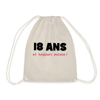 18 ans et toujours puceau ! - Sac de sport léger - nature - Devant