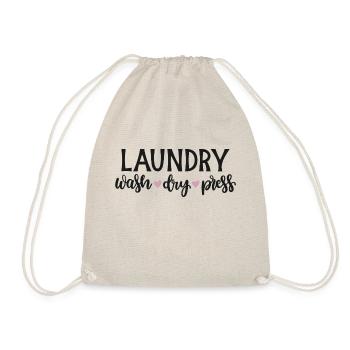 Wash and iron - Drawstring Bag - nature - Front