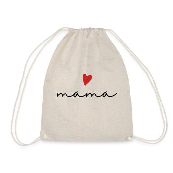 mama T-shirt, a gift for women and men - Drawstring Bag - nature - Front