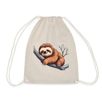 Cute sleeping sloth for sloth fans - Drawstring Bag - nature - Front