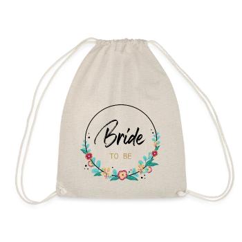 Bride to be bachelorette party bridal graphic - Drawstring Bag - nature - Front