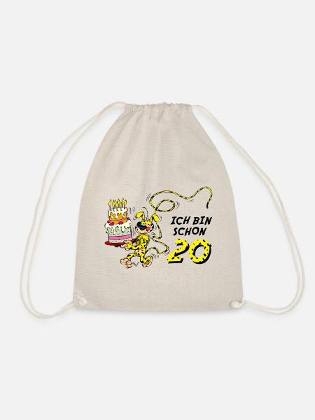 Marsupilami Geburtstagsdesign Ich Bin Schon 20 - Turnbeutel - Natur