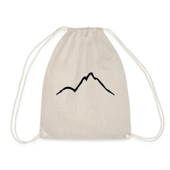 Beautiful mountains lines design - Drawstring Bag - nature - Front