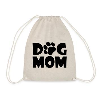 Dog mother. Dog Mom. Paw Tshirt - Drawstring Bag - nature - Front