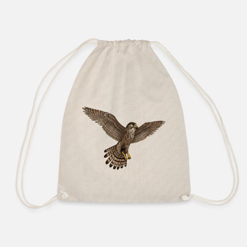 Flying Falcon - Drawstring Bag - nature