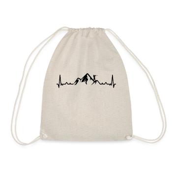 Heartbeat Mountain and Hunting - (2) - Drawstring Bag - nature - Front