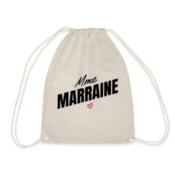 Mme marraine - cadeau pour future marraine - Sac de sport léger - nature - Devant