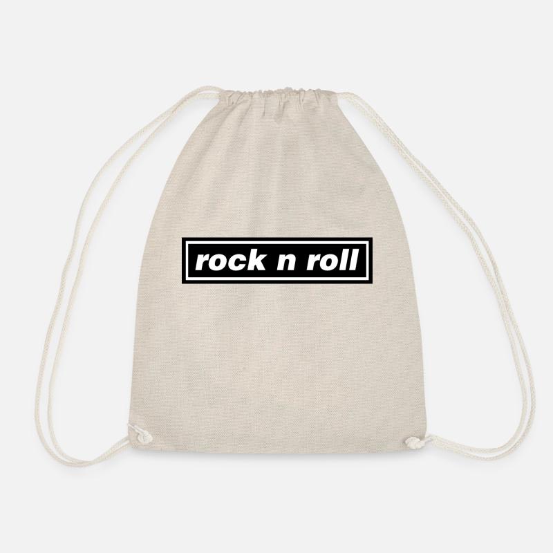 ROCK AND ROLL - Drawstring Bag - nature