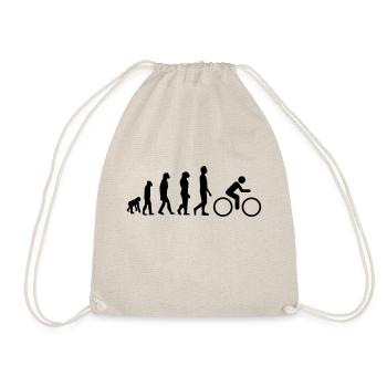 Cycling evolution Fahrrad Shirt - Turnbeutel - Natur - Vorne