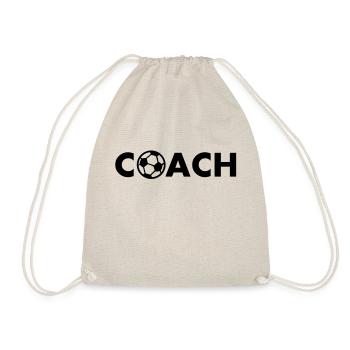 coach football - Drawstring Bag - nature - Front