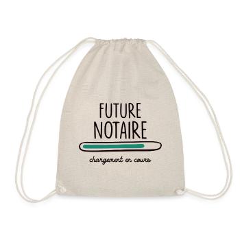 FUTURE NOTAIRE Geschenk Diplom Abschluss des Studiums - Turnbeutel - Natur - Vorne