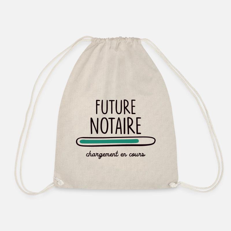 FUTURE NOTAIRE Geschenk Diplom Abschluss des Studiums - Turnbeutel - Natur