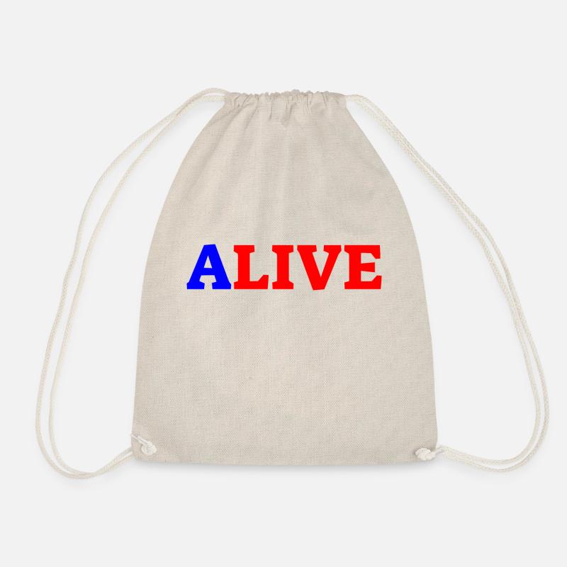 A LIVE - Drawstring Bag - nature